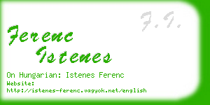 ferenc istenes business card